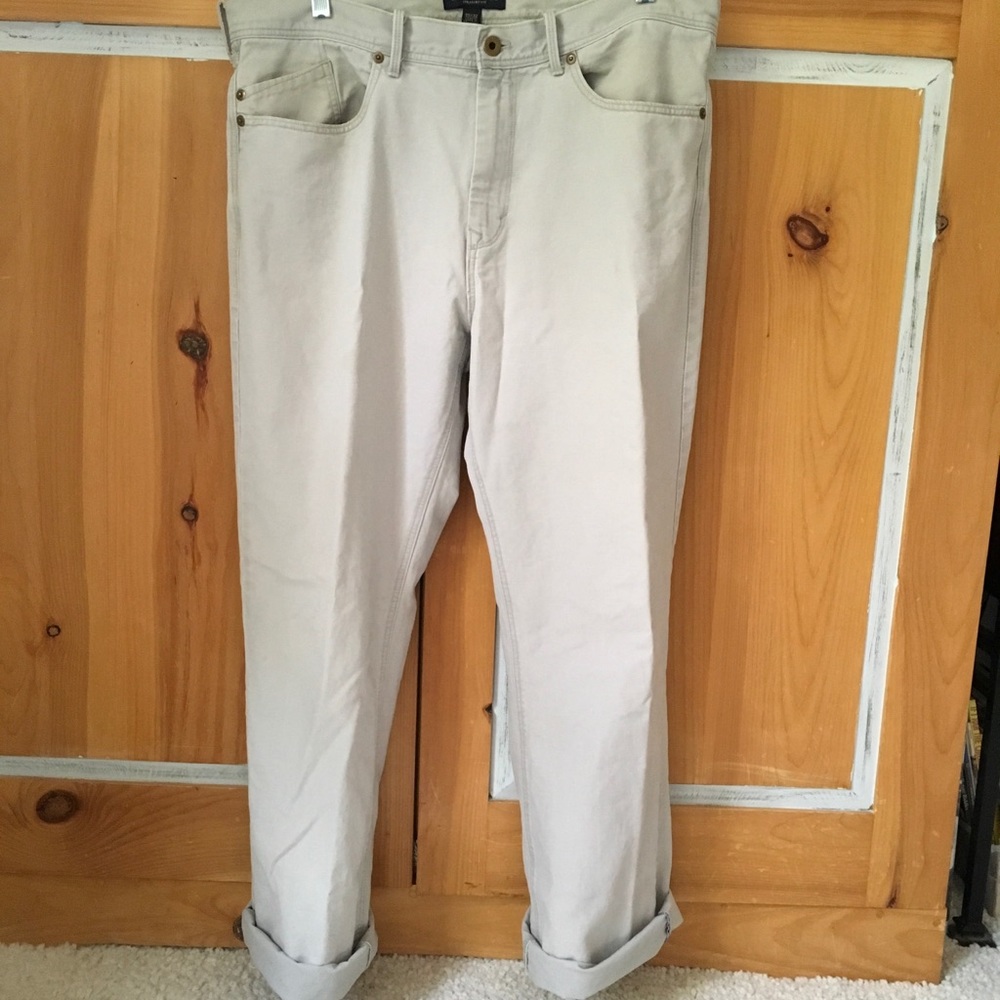 Men’s Banana Republic Natural Canvas Straight Leg